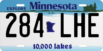 MN license plate 284LHE