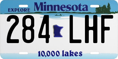 MN license plate 284LHF