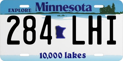 MN license plate 284LHI