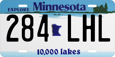 MN license plate 284LHL