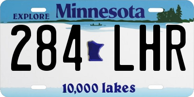 MN license plate 284LHR