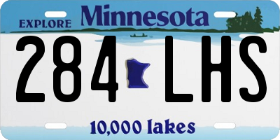 MN license plate 284LHS
