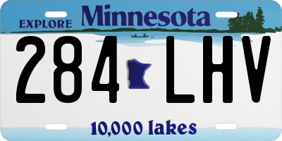 MN license plate 284LHV