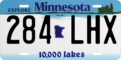 MN license plate 284LHX