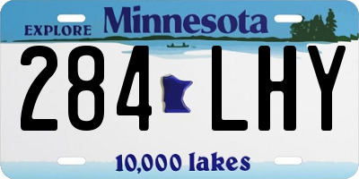 MN license plate 284LHY