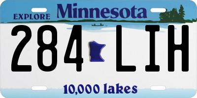MN license plate 284LIH