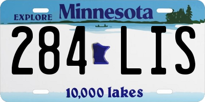 MN license plate 284LIS