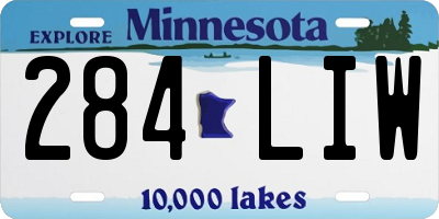 MN license plate 284LIW