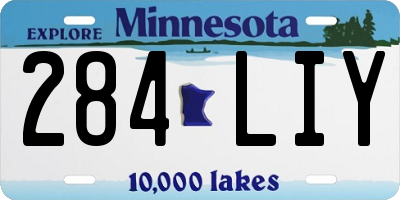 MN license plate 284LIY