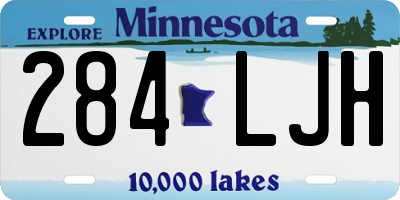 MN license plate 284LJH