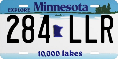 MN license plate 284LLR