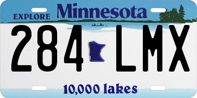 MN license plate 284LMX
