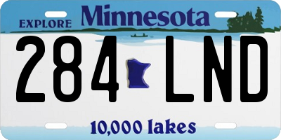 MN license plate 284LND