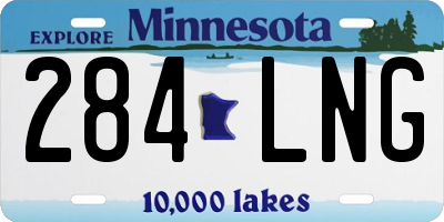 MN license plate 284LNG