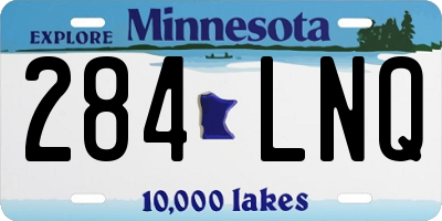 MN license plate 284LNQ