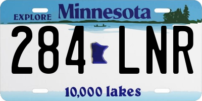 MN license plate 284LNR