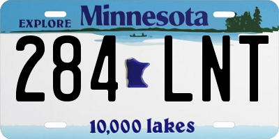 MN license plate 284LNT