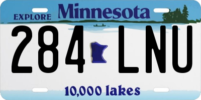 MN license plate 284LNU