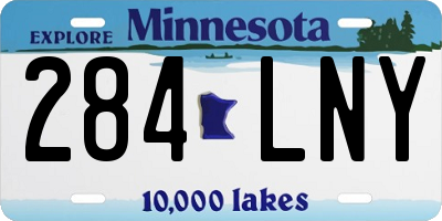 MN license plate 284LNY