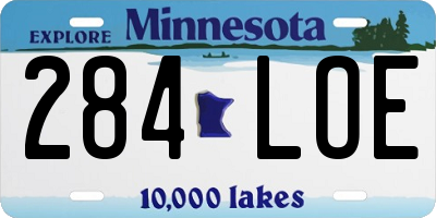 MN license plate 284LOE