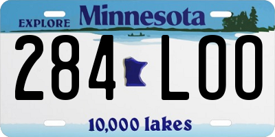 MN license plate 284LOO