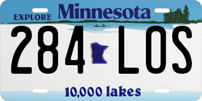 MN license plate 284LOS