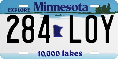 MN license plate 284LOY