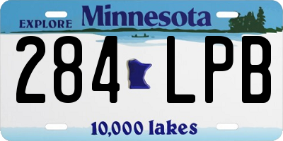MN license plate 284LPB