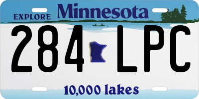 MN license plate 284LPC