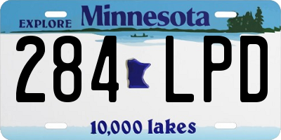 MN license plate 284LPD