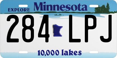 MN license plate 284LPJ