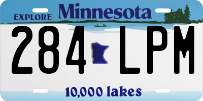 MN license plate 284LPM
