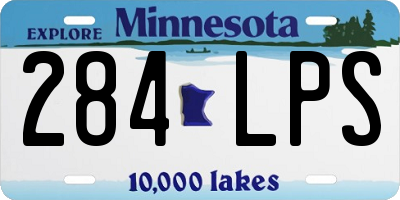 MN license plate 284LPS