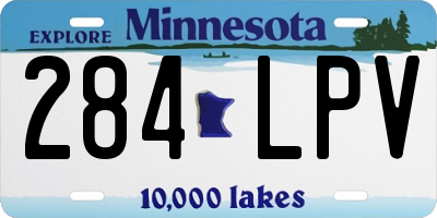 MN license plate 284LPV
