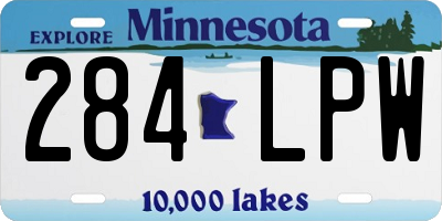 MN license plate 284LPW