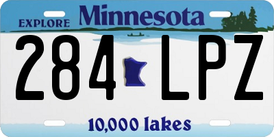MN license plate 284LPZ