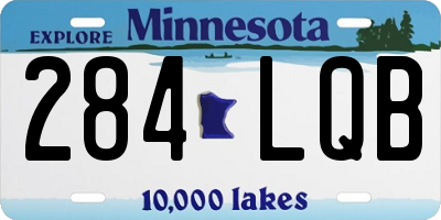 MN license plate 284LQB