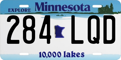 MN license plate 284LQD