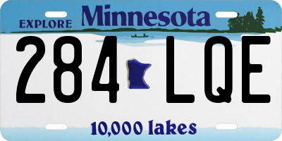 MN license plate 284LQE