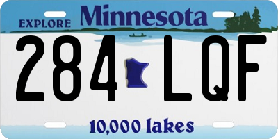 MN license plate 284LQF