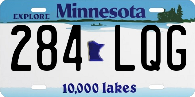 MN license plate 284LQG