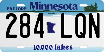 MN license plate 284LQN