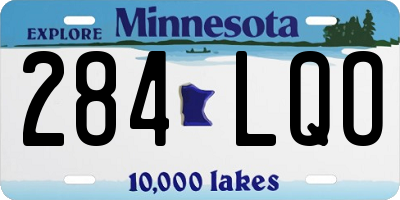 MN license plate 284LQO