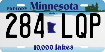 MN license plate 284LQP