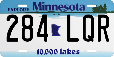 MN license plate 284LQR