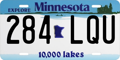 MN license plate 284LQU