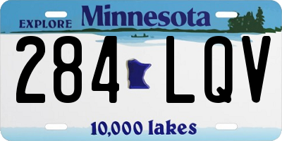MN license plate 284LQV