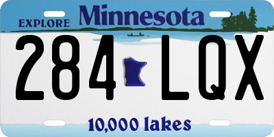 MN license plate 284LQX
