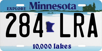 MN license plate 284LRA