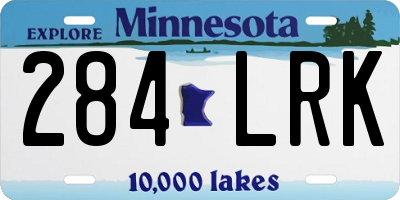 MN license plate 284LRK